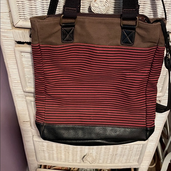 Chala Brown and Black Canvas Tote - Picture 4 of 6